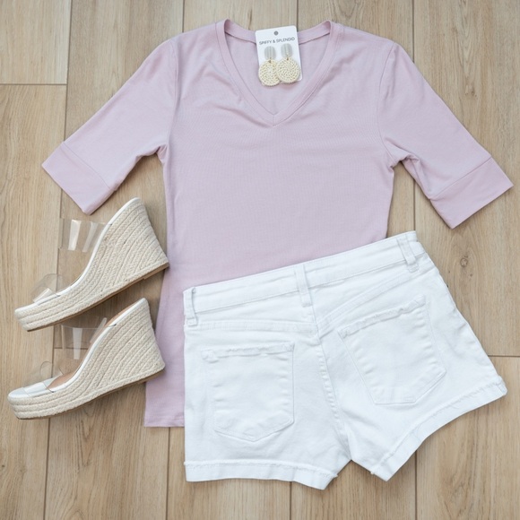 2/$5 Sale - Half Sleeve Spandex Tee - Pink - Picture 12 of 13